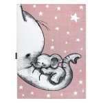 Tapis petit trumpet trompette l'�l�phant �toile rose 160x220 cm