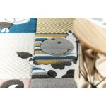 Tapis petit zoo animaux cr�me et gris 200x290 cm