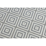 Tapis sizal flat 48607637 carr�s losanges gris / cr�me 160x230 cm