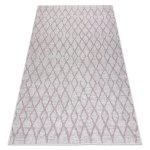 Tapis sizal sion trellis 22129 tissé À plat ecru / rose 200x290 cm Tapis sizal sion trellis 22129 tissé À plat ecru / rose 200x290 cm