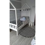 Tapis sketch cercle - f561 noir et blanc - zigzag cercle 140 cm