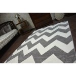 Tapis sketch - fa66 gris et blanc - zigzag 240x330 cm
