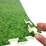 Tapis de sol en dalles puzzle 50 x 50 cm imitation gazon, ep 8mm Tapis de sol en dalles puzzle 50 x 50 cm imitation gazon, ep 8mm