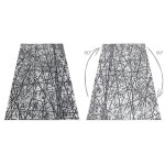 Tapis zara 0w7053 p50 140 - structural deux niveaux de molleton gris 160x230 cm
