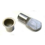 Taquet d'�tag�re acier nickel� - tige � 7 mm - par 4