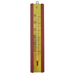 Thermomtre d'intrieur en bois et laiton