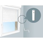 Tige seule rond de 12 mm, acier laqu blanc pour volet roulant manoeuvre treuil
