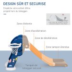 Toboggan enfant panier basket 2  6 ans usage intrieur extrieur dim. 160l x 35l x 68h cm balle + pompe ...