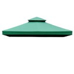 Toile de rechange pour pavillon tonnelle tente 3 x 3 m vert fonc
