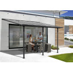 Toit terrasse aluminium coloris gris anthracite / surface 15. 38m2