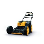 Tondeuse sans fil 46 cm - 62 v 5 ah - pousse - bac 60 l - mulching 3 en 1