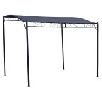 Tonnelle adossée lisa gris en acier - 3 x 2. 5 x 2 / 2. 5 m Tonnelle adossée lisa gris en acier - 3 x 2. 5 x 2 / 2. 5 m