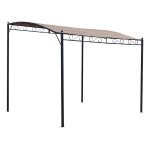 Tonnelle adossée lisa taupe en acier - 3 x 2. 5 x 2 / 2. 5 m Tonnelle adossée lisa taupe en acier - 3 x 2. 5 x 2 / 2. 5 m