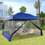 Tonnelle barnum automatique pop - up dim. 3, 6l x 3, 6l x 2, 6h m 4 moustiquaires amovibles 2 zippes ...