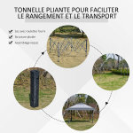 Tonnelle barnum de jardin pop - up pliant 3, 96l x 3, 96l x 2, 68h m acier polyester sac transport  ...