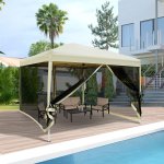 Tonnelle barnum pliant pop - up style colonial 2, 97l x 2, 97l x 2, 55h m 4 moustiquaires + sac de transport ...