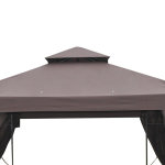 Tonnelle barnum style colonial double toit toiles latérales amovibles 2, 95l x 2, 95l x 2, 65h m chocolat ... Tonnelle barnum style colonial double toit toiles latérales amovibles 2, 95l x 2, 95l x 2, 65h m chocolat ...