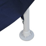 Tonnelle barnum tente de rception hexagonale 10 m style cosy mtal polyester impermabilis bleu blanc ...
