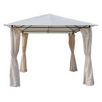 Tonnelle - pergola shana beige en polyester - 3 x 3 x 2. 6 m Tonnelle - pergola shana beige en polyester - 3 x 3 x 2. 6 m
