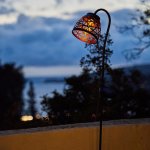 Torche solaire À piquer daffodil noir acier h92cm Torche solaire À piquer daffodil noir acier h92cm