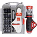 Tournevis À cliquet kreator avec embout, 22 pièces Tournevis À cliquet kreator avec embout, 22 pièces