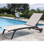 Transat bain de soleil alu couleur crme ozalide