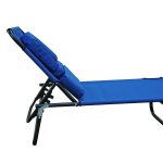 Transat de jardin chaise longue pliante bain de soleil pour lecture bleu Transat de jardin chaise longue pliante bain de soleil pour lecture bleu