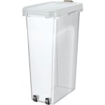 Trixie baril de nourriture - 15 l - 22 x 41 x 33 cm - transparent et blanc - pour chien Trixie baril de nourriture - 15 l - 22 x 41 x 33 cm - transparent et blanc - pour chien