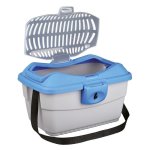 Trixie box de transport mini - capri 40 x 22 x 30 cm gris clair / bleu pour rongeurs