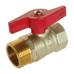 Vanne  sphre mle / femelle 15 / 21 - manette papillon - passage standard