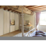 Vantail optissimes 2500 * 608 recoupable acacia creme partition miroir