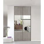 Vantail optissimes 2500 * 608 recoupable chene cendr� partition miroir