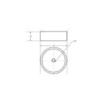 Vasque � poser en pierre gris cylindrique