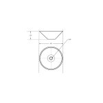 Vasque � poser ronde �vas�e en pierre gris