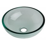 Vasque  poser ronde petit diamtre en verre transparent