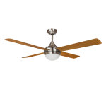 Ventilateur de plafond 132cm ac led 18w cct reversible gris / bois