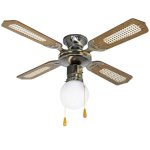 Ventilateur de plafond couleur bois  107 cm