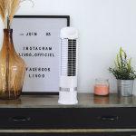 Ventilateur de table colonne 41. 5cm 25w blanc - dom447w
