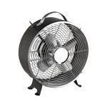 Ventilateur de table vintage 25w 25cm 2 vitesses noir - dom348n