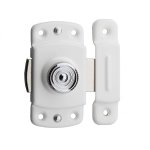 Verrou automatique thirard, acier laqu blanc