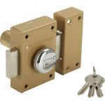 Verrou bouton / cylindre, 45 mm, thirard diam. 21, 5 goupilles 911012, bronze Verrou bouton / cylindre, 45 mm, thirard diam. 21, 5 goupilles 911012, bronze