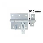 Verrou  levier verrou de box porte cadenas + gche afbat, acier zingu gris