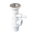 Vidage siphon + bonde  bouchon pour vier 1 bac diamtre 60cm coteka