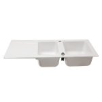 Villeroy + boch evier cuisine a encastrer 1, 5 bac + 1 egouttoir architectura - ceramique - 113 x 48 ...