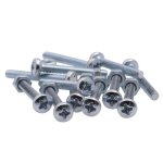 Vis � m�taux zingu�e t�te cylindrique bomb�e pz cruciforme vissal � 4x20 mm lot de 14 vis + �crou