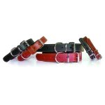 Yago collier en cuir souple et reglable pour petit chien, taille s 26 - 32 cm, coloris noir