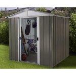 Yardmaster abri de jardin metal 4, 38 m2 - taupe et alu Yardmaster abri de jardin metal 4, 38 m2 - taupe et alu
