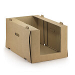 Bac gerbable carton demi - ouverture norme europe 400 x 600 x 300 mm - 63 l