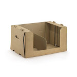 Bac gerbable carton demi - ouverture norme europe 600 x 400 x 300 mm - 62 l