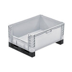 Bac gerbable demi - ouverture grand volume norme europe - 126 l